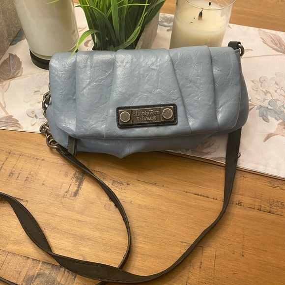 Simply Vera Vera Wang Handbags - Simply Vera, Vera Wang Blue Soft Flap Crossbody